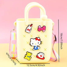 Premium Silicone Tote Bag with Charms & Body Strap