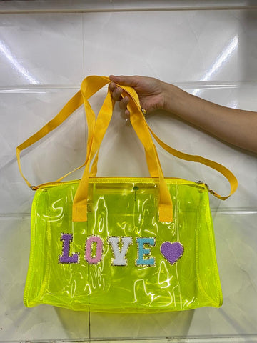 Jelly Swim Bag - With Initials and Patches